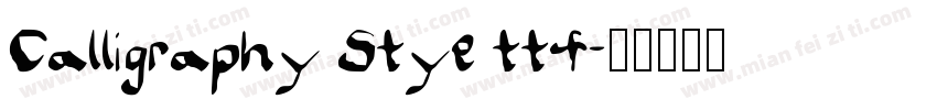 Calligraphy Stye ttf字体转换